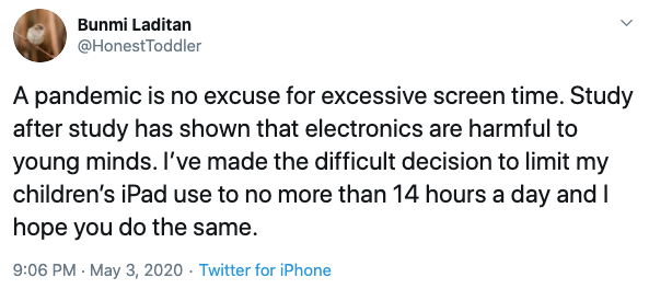 18 hilarious tweets from parents saying just what we're all thinking screentime
